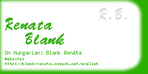 renata blank business card